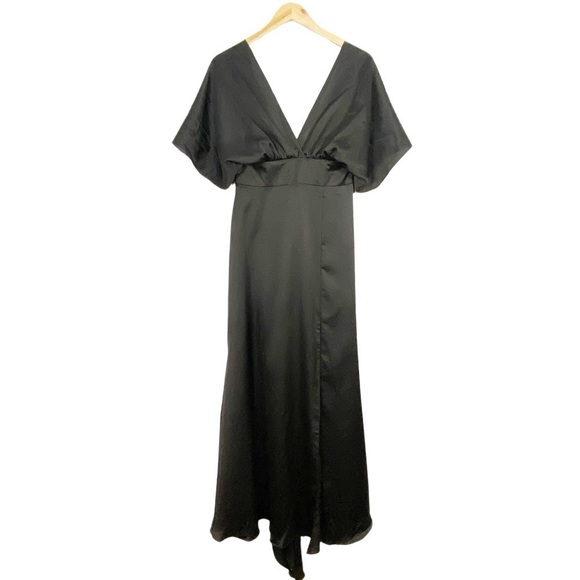 JJ's House A-line Halter V-Neck Chiffon Bridesmaid Dress - Picture 2 of 11